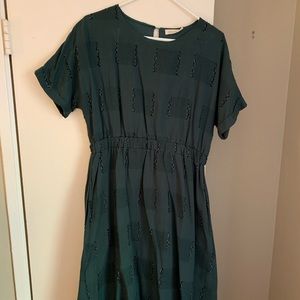 Roolee mid length dark green dress!